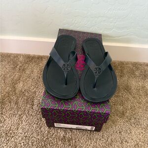 Tory Burch Navy Flip Flops